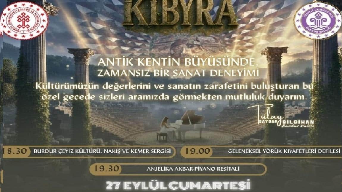 27 Eylül Cumartesi günü Kibyra'da 